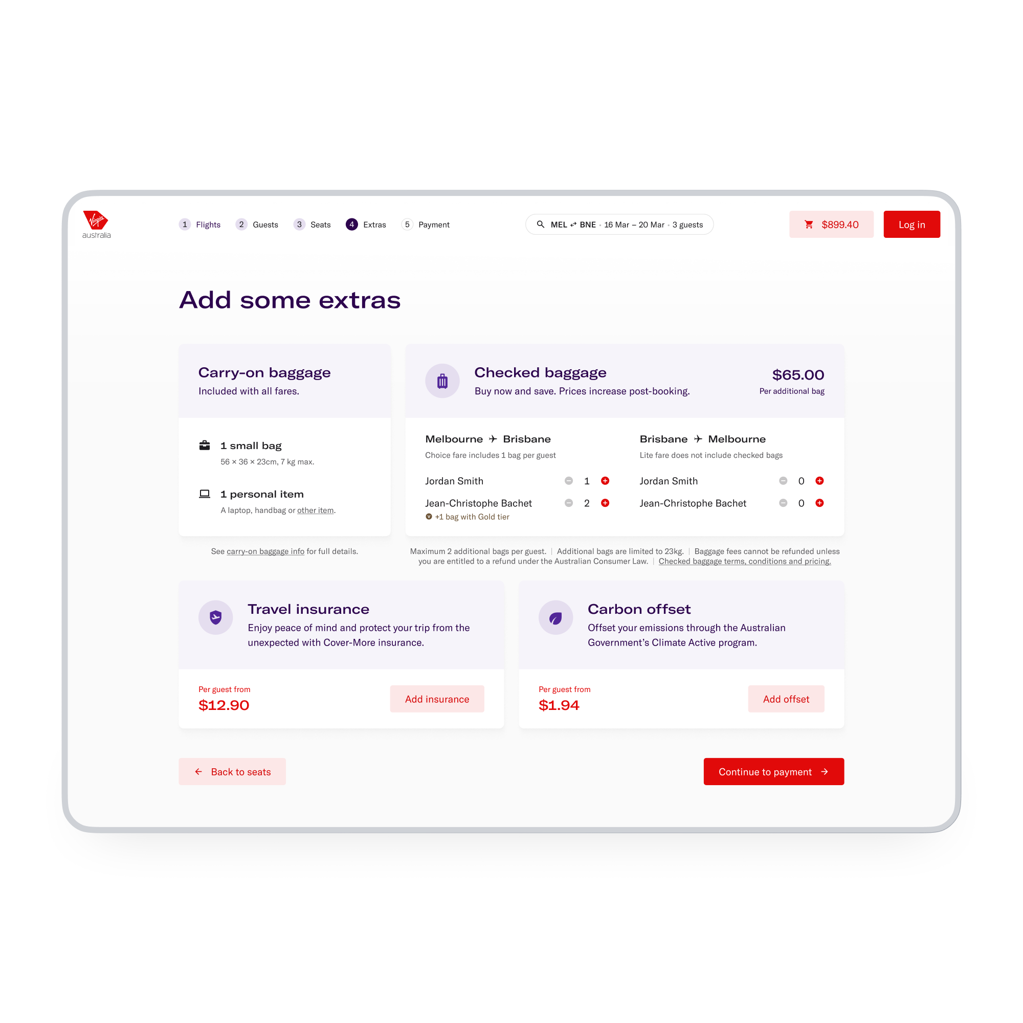 Image of booking engine detail
